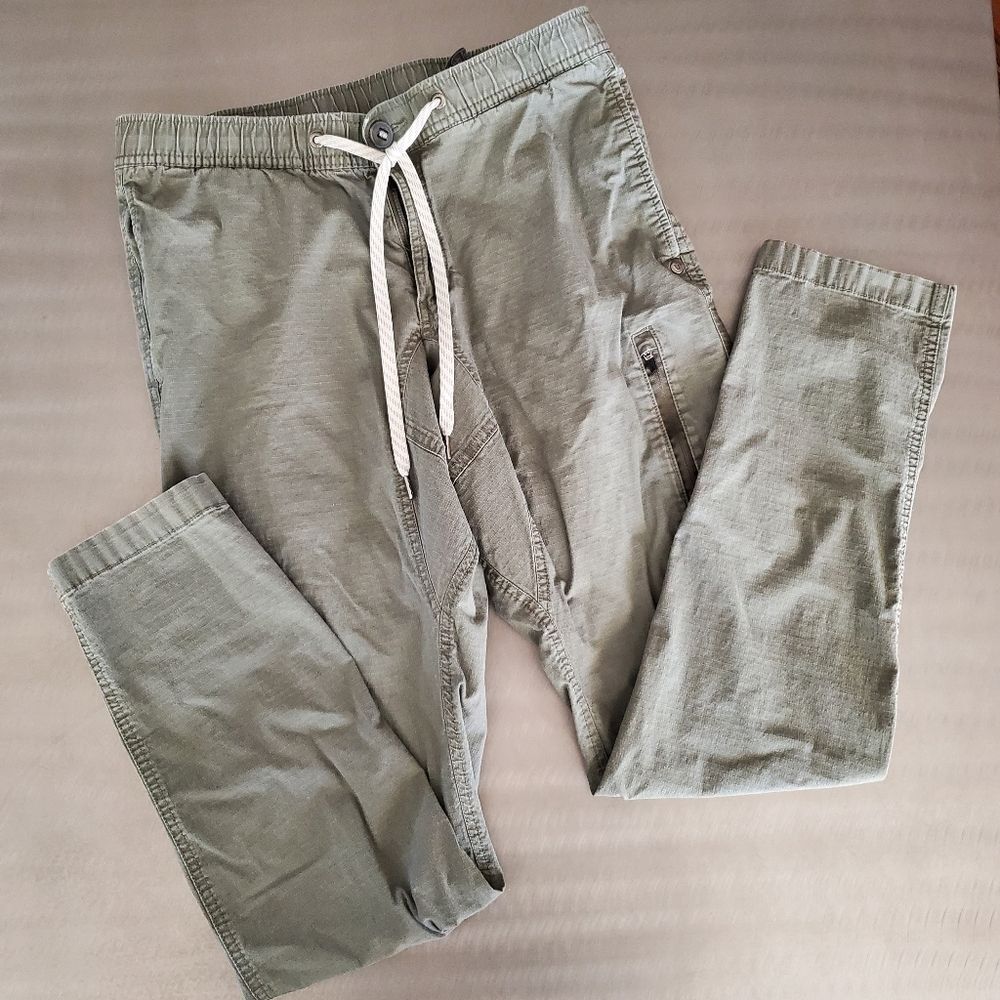 Vuori Ripstop Cargo Pants Olive Green Lightweight Utility Hiking Outdoor M